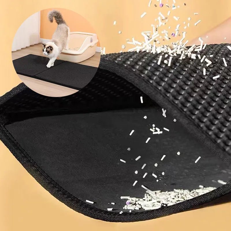 Waterproof Pet Cat Litter Mat Double Layer Pet Litter Box Mat Non-slip Sand Cat Pad Washable Bed Mat Clean Pad Products - Braza Shopping Plus